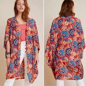 Anthropologie Floral Kimono Cardigan